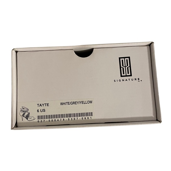 Signature Tayte Strappy Ankle Sandal Open Toe Heels w/ Mesh‎ Detail Size 6 - Picture 7 of 7